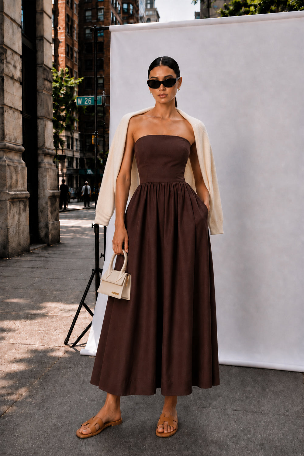 Lola Dress Chocolate Brown
